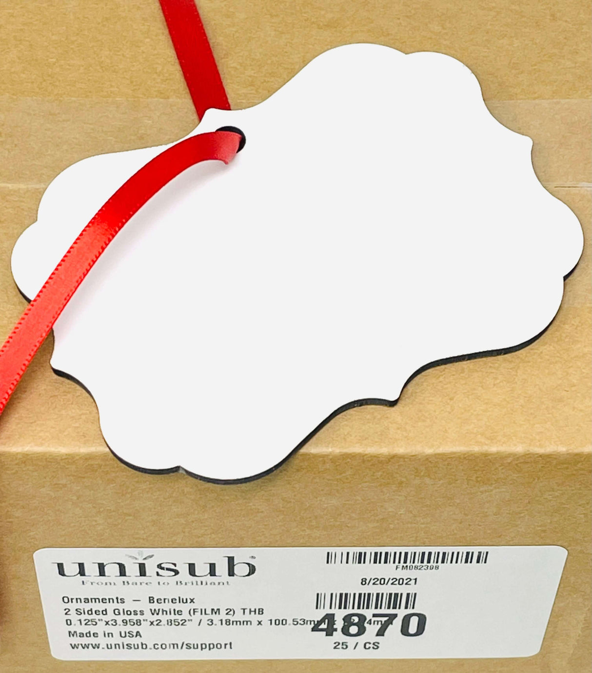 Unisub 4870 Sublimation Ornament Blanks - SALE!