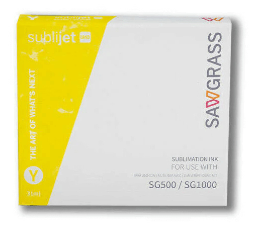 Sawgrass SG500/SG1000 Yellow Ink (31ml) – Genuine SubliJet UHD Cartridge Packaging