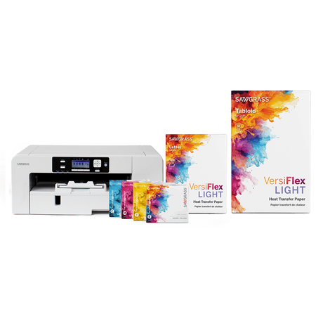 Versiflex Sg1000 Printer with sawgrass inks and transfer paper