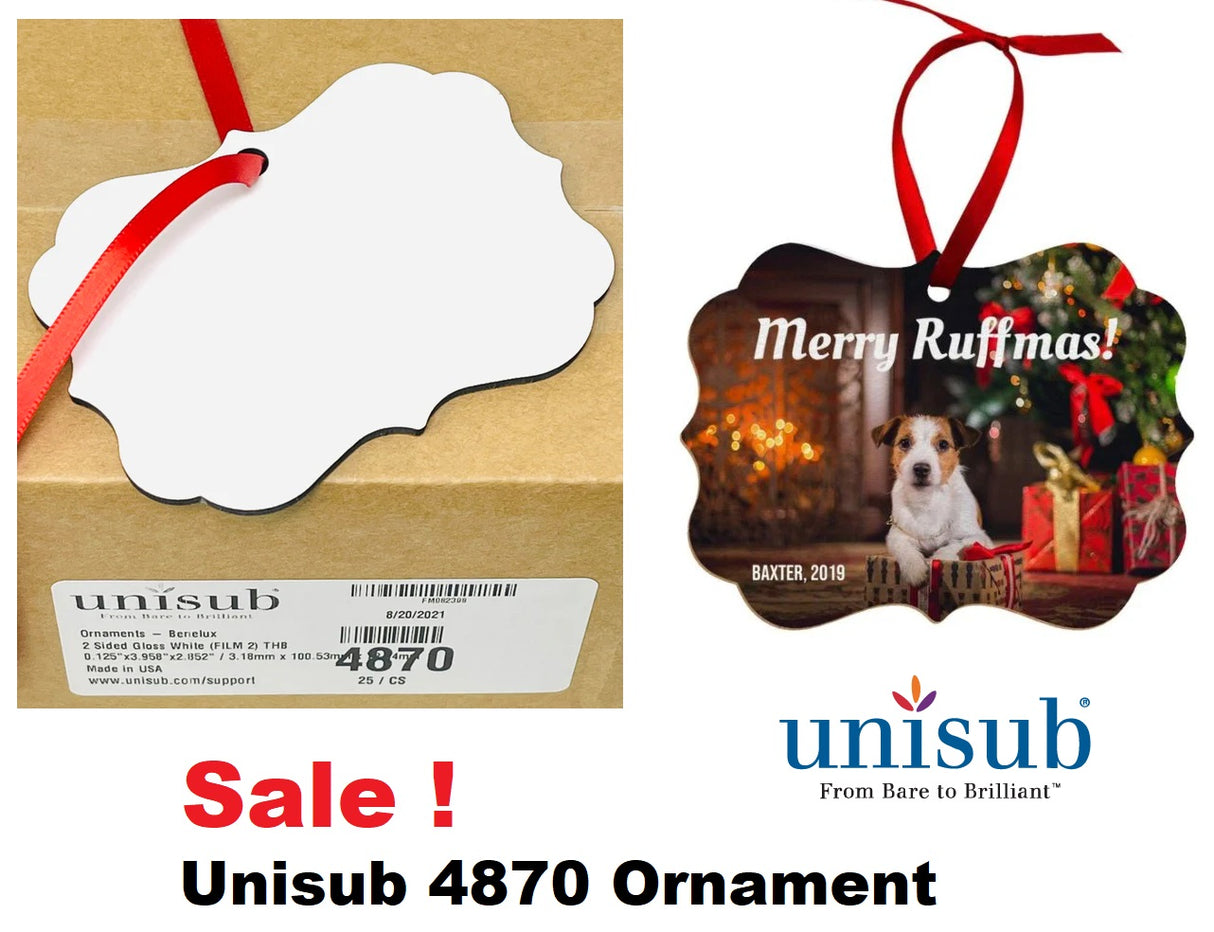 Unisub 4839 Sublimation Ornament Blanks - SALE!